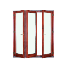Non Thermal Break Wood Grain Aluminum Folding Doors